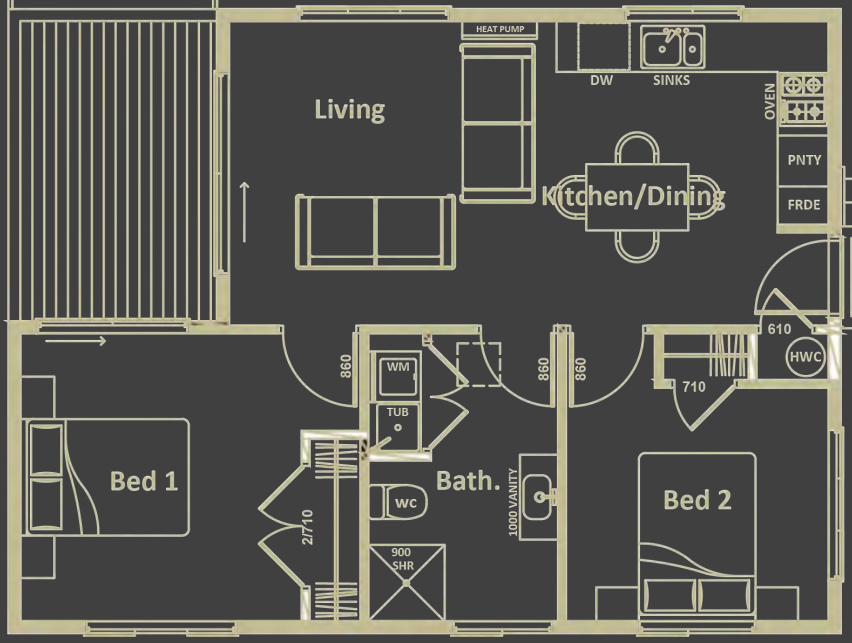Maple (60sqm) 2 Double Bedroom