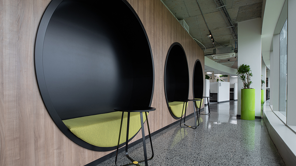 Polished concrete flooring