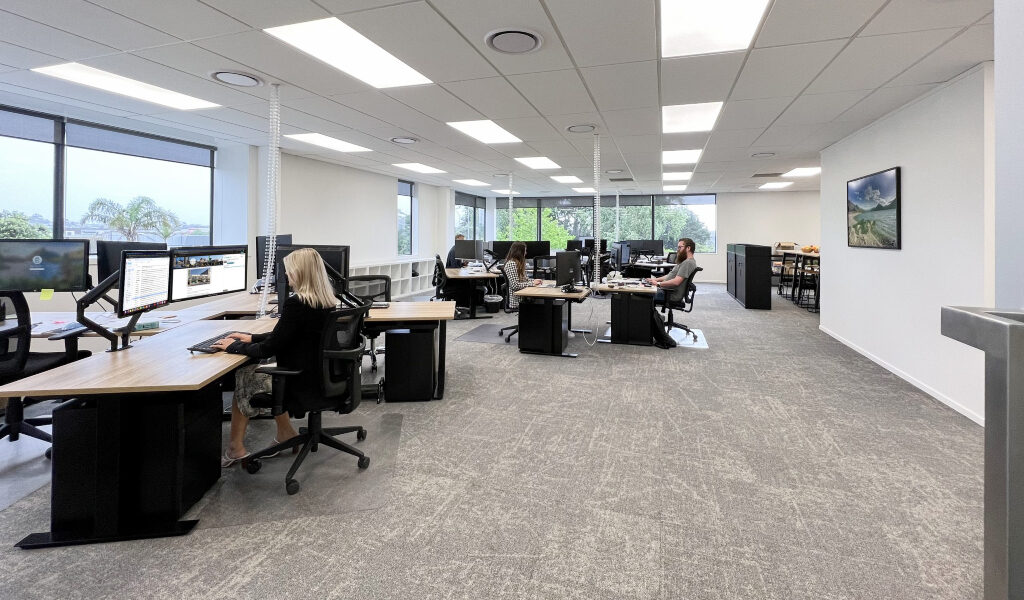 Open plan commercial workspace design